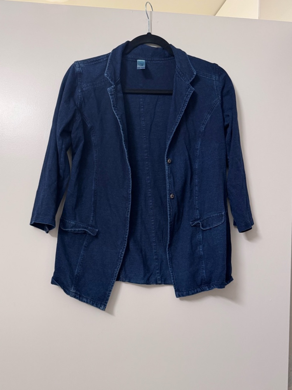 Women's Dark Blue Denim Blazer Jacket